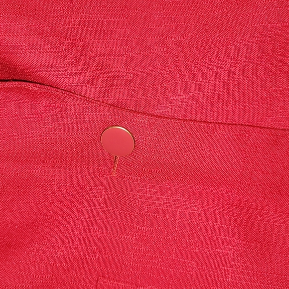 Vintage jacket Kasper blazer red single button closure rayon polyester mix - Picture 5 of 11